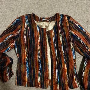 Textured short blazer